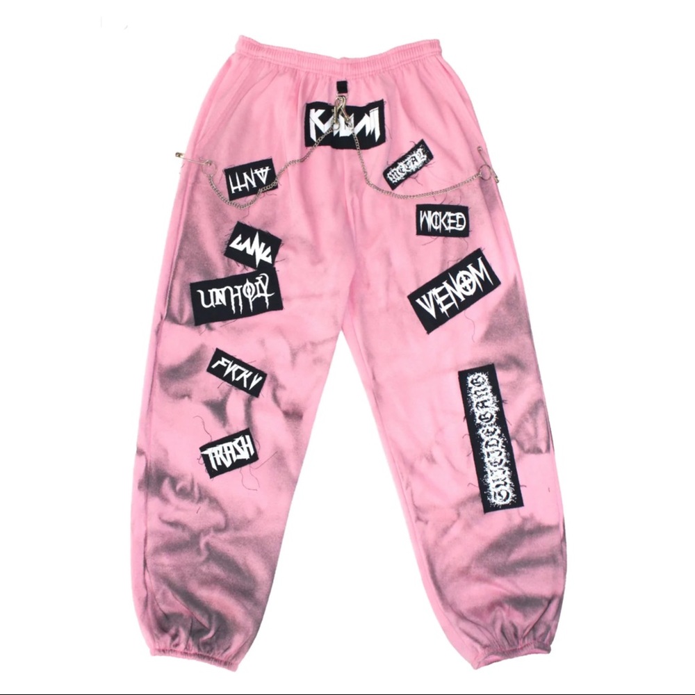 Tie dye pastel pink joggers